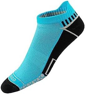 TEGO - Socks - Ankle - Ultralight Nylon - Medium (1 Pack) - Sky-Sports, fitness, Running, Exercise, Thick Good Grip, for men, women