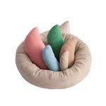 Newborn Photography Prop Posing Beans Bag Professional Baby Photo Posing Aid Pillow Photograph Set for 0-6 Months Baby, Pack of 6, Multicolor