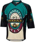 World Jerseys Men's Moab Brewery Derailleur Ale 3/4 Sleeve Mountain Bike Jersey (X-Large) Multi-Color