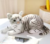 Tickles Cute Cat Soft Stuffed Plush Animal Toy for Kids Boys & Girls Birthday Gifts (Color: Grey; Size: 35 cm)