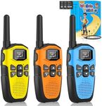 Walkie Talkies for Adults Long Range 3 Pack, NXGKET Rechargeable Kids Walky Talky with Built-In Li-Ion Battery, 16 Channels Radio with Type-C Charging Cable,VOX Function,LED Flashlight, for Camping