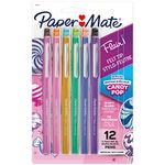 Paper Mate Flair Felt Tip Pens, Medium Point, Limited Edition Candy Pop Pack, 12 Count (1979422)