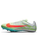 Nike Zoom Rival S 9 Track and Field Shoes nk907564 406, Barely Volt/Hyper Orange, 14