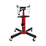 INTBUYING Transmission Jack 1300LB Capacity Hydraulic Telescoping Floor Jack 2 Stage High Lift Transmission Jack for Garage Shop Car Lift Height Adjustable with 360°Swivel Wheels and 2 Pumps