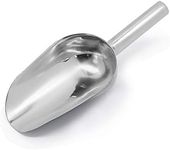 NutriChef Stainless Steel Ice Scoop - Food & Beverage Metal Shovel, Scooper for Kitchen, Bar, Buffet Party, and Wedding, Durable & Heavy Duty, Dishwasher Safe, Scoops Versatile Size 12 oz - PKSCOOP4