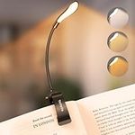 TnYoYo Reading Light, 9 LED Book Light with Touch Control, USB Rechargeable Reading Light Clip on Book, 3 Brightness Modes (Warm & White LED), Flexible Book Clamp Light for Bed, Tablet, E-Reader