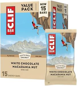 Clif Bar - White Chocolate Macadamia Nut Flavor - Made with Organic Oats - 9g Protein - Non-GMO - Plant Based - Energy Bars - 2.4 oz. (15 Pack)