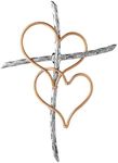 Imerance Wall Cross - Heart Metal C