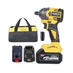 KROST Pro Series 500NM XR Torque Round Cordlessbrushless Impact Wrench,Auto Stop Function, Forward/Reverse Rotation (Single Battery)