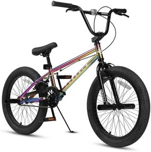 cubsala Freestyle BMX Bike, 20 Inch Kids Bicycle with 4 Pegs for 7-13 Years Old Kids and Beginner Level Rider, Colorful