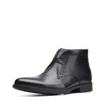 Clarks Men's Whiddon Mid Oxford Boot, Waterproof Black Leather, 10 Wide