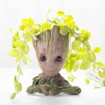 Zesta Groot Pen Stand/Groot Flower Pot Gift for Men/PVC Decorative Items for Office or Home 16 Cms Desk Decor - GR0003