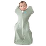 Love To Dream™ Swaddle UP™, Small 3.5–6 kg – Olive | Snug Fit, Supports Healthy Sleep Routine | 0.2 Tog Ideal for Spring & Summer (24–27°C) | Machine Washable Cotton & Double Zip