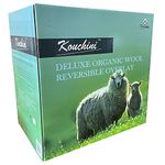 Organic Australian Sheep Wool King Size Reversible Mattress Topper - Woolmark & Oeko-Tex Certified Underpad - Breathable, Cool, Warmth, All Season Bed Overlay Pad