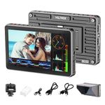 VILTROX DC-X2 2000Nits Video Field Monitor, 6 Inch Touchscreen 4K HDMI On Camera Monitor, Full HD 1920x1080 Video Monitoring 3D Lut, RGB Parade, Focus Peaking, with Sunshade Hood Battery