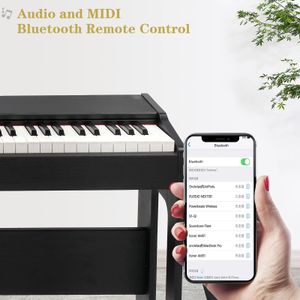 GLARRY 88-Key Digital Piano – Black Electronic Keyboard