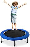 IRIS Fitness 36 Inch Mini Trampoline Rebounder for Adults and Kids with Padding and Springs Elastic Safe for Indoor Outdoor Exercise Workout