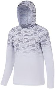 BASSDASH Youth UPF50+ Performance T Shirt with Hood Long Sleeve Fishing Hiking Sun Shirt FS03Y