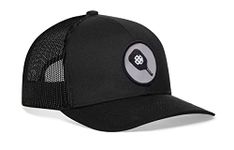 HAKA Pickleball Hat – Mesh Outdoors Trucker Hat, Camping Hat for Men & Women, Adjustable Snapback Baseball Cap, Golf Hat - Black