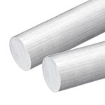 uxcell 2Pcs 1 1/2"(38mm) Dia Round Aluminum Rod, 13"(330mm) Long 6061 Aluminum Round Rod Solid Lathe Bar Stock for Industry Construction DIY Crafts