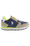 U.S. Polo Assn - Textile Sneaker for Boys, Medieval Blue Winte Peper, 6 UK