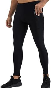 bpbtti Men's Padded Cycling Bike Long Pant Biker Tights Biking Legging Riding Pants with Side Pockets（502,Black,X-Large