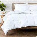 Bare Home Comforter/Duvet Insert - Full/Queen - Goose Down Alternative - Ultra-Soft - Premium 1800 Series - Hypoallergenic - All Season Breathable Warmth (Full/Queen, White)