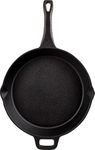 Coghlan's Cast Iron Skillet – 10.1-Inch Pre-Seasoned Frying Pan with Dual Pour Spouts & Helper Handle for Campfire Cooking, Stove, Grill, or Oven – Durable Outdoor Cookware