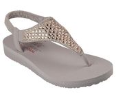 Skechers Women's Meditation-Rockstar Flip-Flop, Taupe, 9