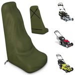 Zenicham Push Mower Cover, 600D Heavy Duty Waterproof Lawn Mower Cover with Storage Bag, Outdoor Lawnmower Cover Universal Fit Honda, Husqvarna, Greenworks, EGO, Craftsman(78×23×50 Inch/Green)