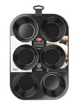 Tala Performance, 6 Cup Jumbo Muffin Tin, Professional Gauge Carbon Steel with Eclipse Non-Stick Coating, packaging may vary