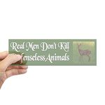 CafePress Real Men Dont Hunt 10"x3" Rectangle Bumper Sticker Car Decal