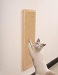 Wall Mounted Cat Scratching Post - Floor or Wall Mount Wooden Sisal Cat Scratcher - Scratch Pad for Indoor Cats - Cute Modern Cat Wall Furniture