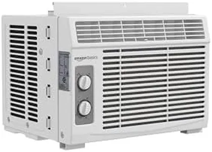 Amazon Basics Window Air Conditioner, 5000 BTU, Cools up to 150 Sq. Ft., White AC Unit, Mechanical Control