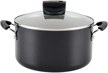 Farberware Smart Control Nonstick Stock Pot/Stockpot with Lid, 6 Quart, Black