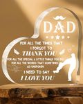 Thank You Gift for Dad from Daughter Son Birthday Gifts for Daddy Step Father in Law Appreciation Gifts for Dad Acrylic Plaque Thanksgiving Christmas Fathers Day Gift from Kids Wife