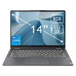 Lenovo Flex 5i 14" WUXGA 2-in-1 Touchscreen Laptop - Intel Core i5-1235U, 8GB RAM, 512GB SSD, Windows 11 S Mode (with Microfiber Cloth) - Strom Grey (82R700L5US)