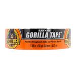 Gorilla Tape, Duct Tape, Utility Tape, Triple Layer Strength, Indoor & Outdoor, Weather Resistant Shell, 1.88 in x 50 yd, Black, (Pack of 1), 108084