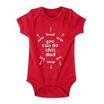 Sweet Baby Clothes with Funny Sayings You Can Do This Dad Onesie for Newborn Boys & Girls Daddy's Gift (Q-Red,0-3M)