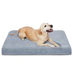 Hero Dog Medium Dog Bed for Dogs, 31.5" Orthopedic Dog Bed for Rest with Removable Washable Cover - Soft Flannel Top Pet Beds with Anti Slip Bottom, Blue Grey, 31.5"x25.6"x4"