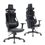 Kreo Cirrus Gaming Chair Ergonomic Design Premium Fabric & PU Leather with Adjustable Neck & Lumbar Support, 3D Armrests, and Durable Metal Base for Ultimate Gaming Comfort