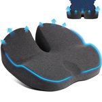 Firhuza Seat Cushion Office Chair Cushions Memory Foam Pressure Relief Cushion for Hip, Tailbone, Coccyx, Sciatica,Ergonomic Seat Cushion Pad for Desk Chair, Wheelchair, Car Seat for Long Sitting