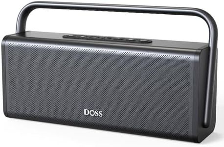 DOSS SoundBox XL Pro Bluetooth Speaker with 50W Powerful Stereo Sound, Extra Bass,16H Playtime, Integrated Metal Body, Aluminum Alloy Handle, Portable Speaker for Home, Office, Backyard, Camping