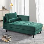 HOMECREST Aresenio Upholstered Chaise 3 Seater Lounge Chaise Lounger Settee Diwan Sofa In Salwood For Livingroom Badroom Office