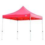 Malabar Trading Company Heavy Duty Foldable Gazebo Tent with 4 Side Open/Pop-up Canopy Tent for Garden and Promotional Activity, for Bike & Car Parking | 10x10 FT (Red)