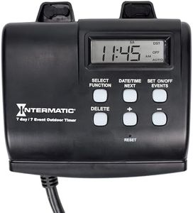 Intermatic HB880R Outdoor Timer with 7-Day Programming - Astronomic Self-Adjust Timer - Versatile Plug-in Design for Lights, Pumps, or Fans