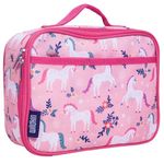 Wildkin Kids Insulated Lunch Box Bag for Boys and Girls, Perfect Size for Packing Hot or Cold Snacks for School and Travel, Measures x 7 x Inches, BPA-Free, Olive Kids (Magical Unicorns)