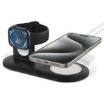 Spigen Mag Fit Duo Designed for MagSafe Charger Stand for iPhone 16, iPhone 15, iPhone 14, iPhone 13, iPhone 12 Models/Apple Watch Stand for All Series/Airpods MagSafe Charging Pad Case - Black