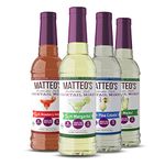 Matteo's Sugar Free Cocktail Mixes - Variety Pack - Zero Sugar Bartender Inspired Syrups for Cocktails - Flavored Syrups for Drinks - Flavored Syrups - Ideal for Parties - No Alcohol - 25.4 Oz, 4 Pk