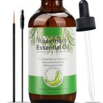 Rosemary Hair Oil for Stronger Thicker Longer Hair -(60ml Large) | Natural Cold Pressed Oil for Hair, Face, Nails & Cuticles | Carrier Oil Certified Organic | Moisturizes, Softens, Nourishes Skin, Hair and Nails